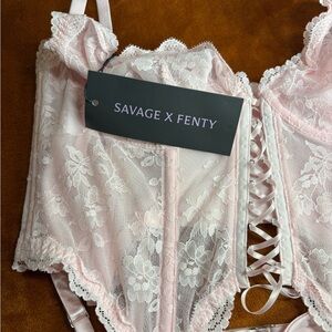 Savage X Fenty Blush Lace Bustier